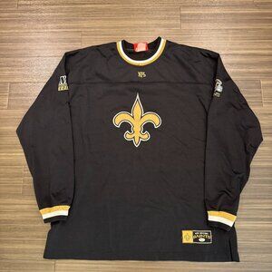 NFL New Orleans Saints Black Gold NFC Long Sleeve Jersey Size XL